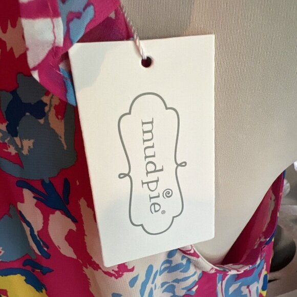 Mud Pie PINK Indy FLORAL MAXI DRESS Women’s Size Medium Spring Summer Dress - Picture 8 of 11